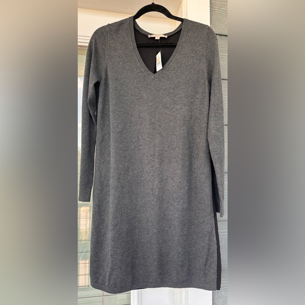 NWT Loft dress size small black and grey - sweater dress - Picture 2 of 5